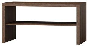 Τραπεζάκι σαλονιού Stanton E112, Σκούρα βελανιδιά Σάντανα, 61x60x120cm, Πλαστικοποιημένη μοριοσανίδα, Γωνιακός