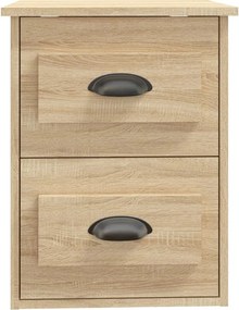 vidaXL Κομοδίνο Επιτοίχιο Sonoma Δρυς 41,5x36x53 εκ.