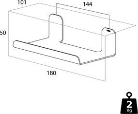 Tiger Colar Ράφι 18 cm Black 1313230746