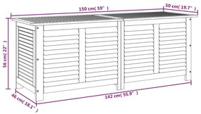 ΜΠΑΟΥΛΟ ΑΠΟΘΗΚΕΥΣΗΣ ΚΗΠΟΥ 150X50X56 ΕΚ. ΑΠΟ ΜΑΣΙΦ ΞΥΛΟ ΑΚΑΚΙΑΣ 365842