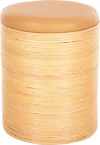 ΣΚΑΜΠΟ MITCH HM9886 ΦΥΣΙΚΟ RATTAN-ΚΑΘΙΣΜΑ ΑΠΟ PU ΜΠΕΖ Φ37x47Υεκ.