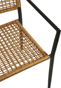 Πολυθρόνα Sati Φυσικό με Μαύρο σκελετό 57 x 60 x 88