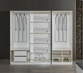 Stewehome Σετ κρεβατοκάμαρας λευκό &amp;amp; γκρι 160x200 cm