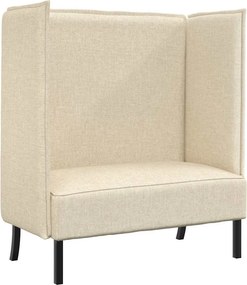 vidaXL Καναπές Υψηλής Πλάτης 101cm Κρεμ ύφασμα