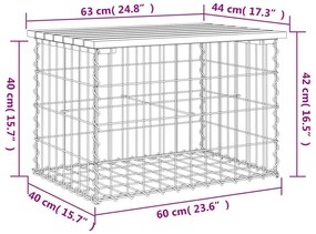 ΠΑΓΚΑΚΙ ΚΗΠΟΥ ΣΥΡΜΑΤΟΚΙΒΩΤΙΟ 63X44X42 ΕΚ. ΑΠΟ ΜΑΣΙΦ ΞΥΛΟ ΠΕΥΚΟΥ 834353