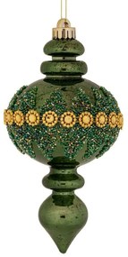 Χριστουγεννιάτικο Στολίδι 90984 11x11x23cm Dark Green