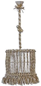 Φωτιστικό Οροφής Μix-30 1/L Rope Φ30 31-1114 White-Brown Heronia Rope, Metal