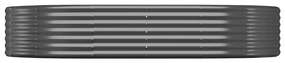 vidaXL Ζαρντινιέρα Ανθρακί 214x140x36εκ Ατσάλι με Ηλεκτρ. Βαφή Πούδρας