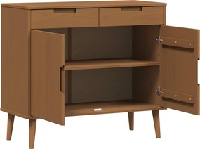 vidaXL Πλαϊνό γραφείο MOLDE Καραμέλα 90 x 40 x 80 εκ