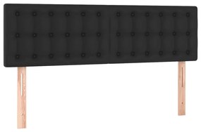 Κεφαλάρι Κρεβατιού LED Μαύρο 144x5x78/88 εκ. Συνθετ. Δέρμα 3121702