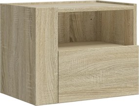 vidaXL Κομοδίνα Επιτοίχιο Sonoma Δρυς 45x30x35 εκ.