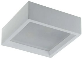 Φωτιστικό Οροφής - Πλαφονιέρα Gabriel I-GABRIEL/PL25Q 2xE27 25W 25x25x8,5cm White Intec Γύψος