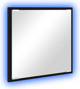 vidaXL Καθρέφτης μπάνιου LED Μαύρη Οξυά 40 x 37 x 8.5 εκ.
