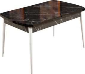 Extendable Dining Table Bendir - White Black
White