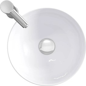 vidaXL Λεκάνη μπάνιου Χρωμέ 32 x 32 x 13 εκ. Μέταλλο