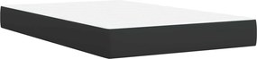 vidaXL Κρεβάτι box spring με στρώμα Μαύρο 120 x 190 cm Ύφασμα