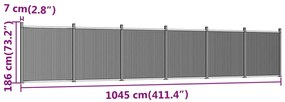 ΠΑΝΕΛ ΠΕΡΙΦΡΑΞΗΣ ΓΚΡΙ 1045 X 186 ΕΚ. ΑΠΟ WPC 3282794