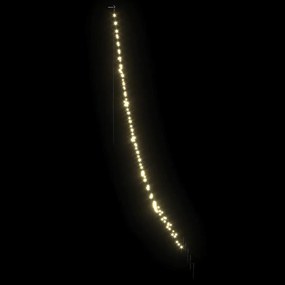 vidaXL Χριστουγεννιάτικο Δέντρο LED με Σφήνες Εδάφους Θερμό λευκό