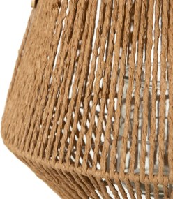 Lanterne Κηροπήγιο Φυσικό Bamboo Σχοινί Φύκια 33 x 33 x 27 cm