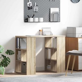vidaXL Γραφείο με ράφι Δρύς Sonoma 90 x 50 x 75 εκ. Επεξεργασμένο ξύλο
