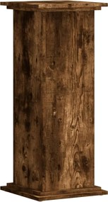 vidaXL Βάσεις Φυτών Καπνιστή Δρυς 33x33x80 εκ Επεξεργασμένο Ξύλο