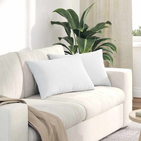 vidaXL Μαξιλάρι Καναπέ 2 pcs Λευκό 60 x 40 cm ύφασμα