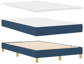 vidaXL Κρεβάτι με σπαστό στρώμα & LED μπλε 120x200 εκ. ύφασμα
