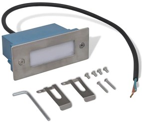 vidaXL Φωτιστικά Σκάλας Χωνευτά 2 Τεμ. 44 x 111 x 56 χιλ.