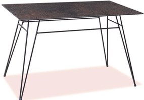 Παραλληλόγραμμο Μεταλλικό Τραπέζι Με Επιφάνεια Compact Hpl Σκουριά 120 x 80 x 75(h)cm