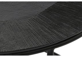 Σετ με 2 τραπέζια DKD Home Decor Μαύρο Μέταλλο Αλουμίνιο 76 x 76 x 44 cm