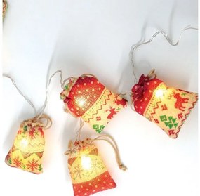 Χριστουγεννιάτικα Λαμπάκια 10 LED Woven Bags X07101148 ACA-X07101148-Κόκκινο X07101148