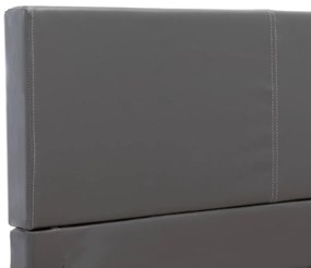 vidaXL Πλαίσιο Κρεβατιού Γκρι 160 x 200 εκ. από Συνθετικό Δέρμα