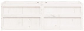 vidaXL Ζαρντινιέρα Λευκή 150 x 50 x 50 εκ. από Μασίφ Ξύλο Πεύκου