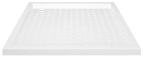 vidaXL Βάση Ντουζιέρας με Σχέδιο Τάπας Λευκή 90 x 90 x 4 εκ. από ABS