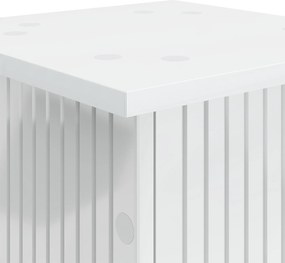 vidaXL Βάση φυτών Γυαλιστερό Λευκό 30,5 x 30 x 60,5 εκ
