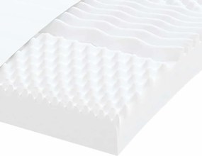 vidaXL Στρώμα Αφρού 7 Ζωνών Σκληρότητα 20 ILD Λευκό 160x220 εκ.