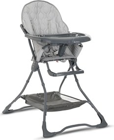 FEEDING CHAIR BONBON GREY LEATHER