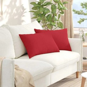 vidaXL Μαξιλάρι Καναπέ 2 pcs Κόκκινο 60 x 40 cm ύφασμα