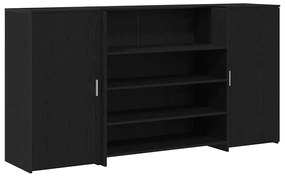 vidaXL Γραφείο υποδοχής Μαύρο Δρυς 200x50x103,5 εκ. Επεξεργασμένο Ξύλο