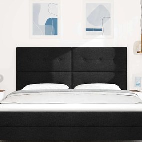 vidaXL LED κεφαλάρι με LED ταινίες φωτός Μαύρο 180 cm ύφασμα