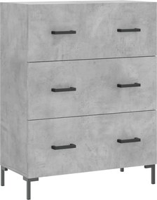vidaXL Ντουλάπι Γκρι Σκυροδέματος 69,5x34x180 εκ. Επεξεργασμένο Ξύλο