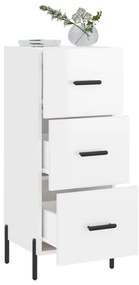 vidaXL Ντουλάπι Γυαλιστερό Λευκό 34,5x34x90 εκ. Επεξεργασμένο Ξύλο