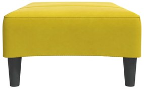 vidaXL Σκαμπό/Υποπόδιο Κίτρινο 77x55x31 εκ. Βελούδινο