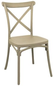 Καρέκλα Crossie pp σε απόχρωση cappucino 38x46.5x82εκ 38x46.5x82 εκ.