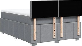 vidaXL Κρεβάτι Boxspring με Στρώμα Αν. Πράσινο 160x200εκ Υφασμάτινο