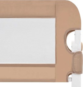 vidaXL Μπάρα Κρεβατιού Προστατευτική Χρώμα Taupe 150x42 εκ Πολυεστέρας