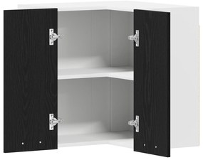 vidaXL Γωνιακός Τοίχου Ντουλάπι - Μαύρη Δρυς - 57 x 57 x 60 εκ - Φτιαγμένο από Ξύλο