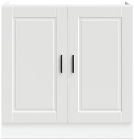 vidaXL Ντουλάπι βάσης νεροχύτη Porto Λευκό 80x46x81,5 cm