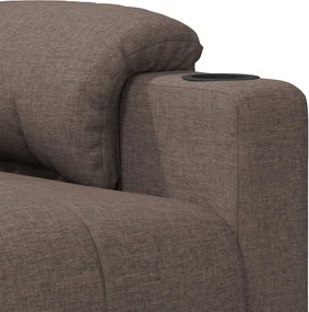 vidaXL Πολυθρόνα Ανακλινόμενη Taupe Υφασμάτινη