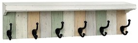 Κρεμάστρα Τοίχου 6 Θέσεων ICY318 88x11x21,5cm White Espiel Wood